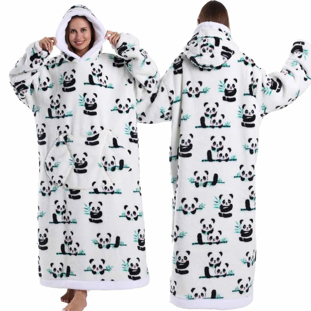 Christmas Sleeves Winter Hoodies Sweatshirt Women Men Pullover Fleece