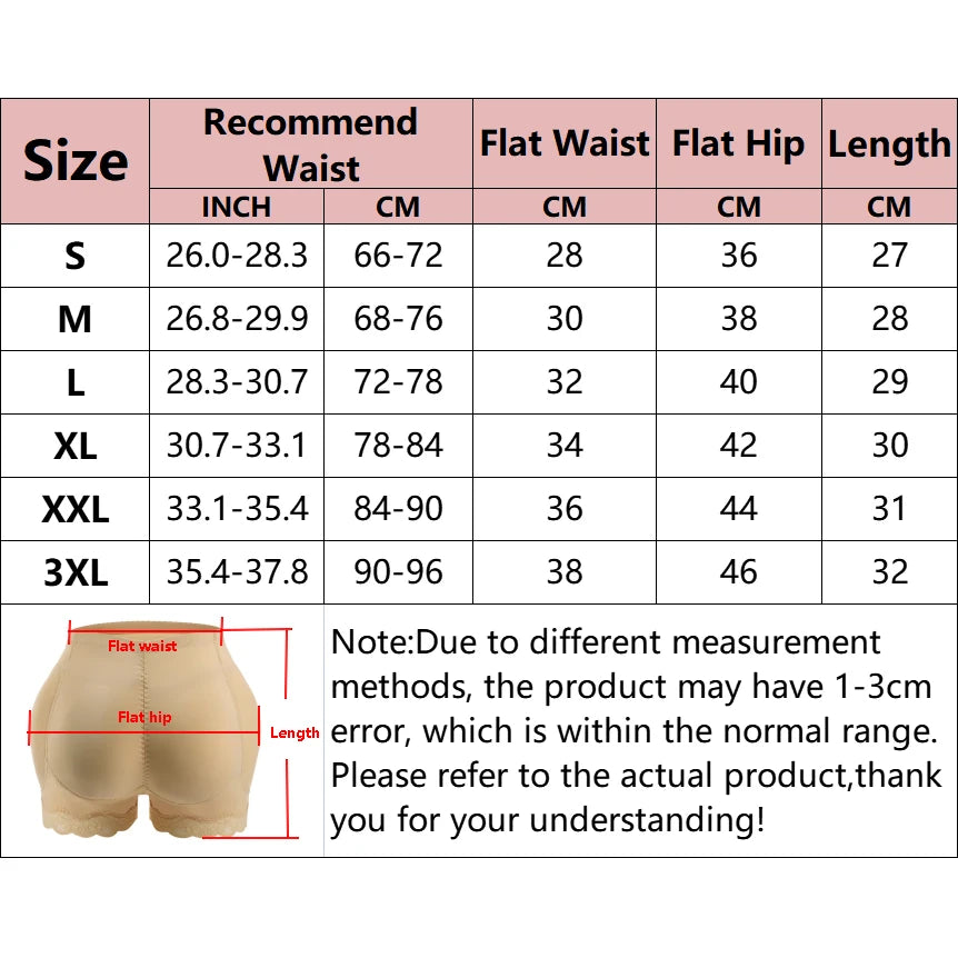 Butt Enhancer Body Shaper Modeling Strap Fake Hip Shapwear Underwear Push Up Panties