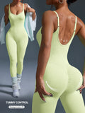 running tummy-tightening butt-lifting fitness jumpsuit