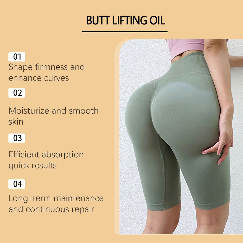 Oil Hip Lifting Growth Firming Nourishing Moisturize Skin Tighten Pores Enhance Elasticity Body Massage Care